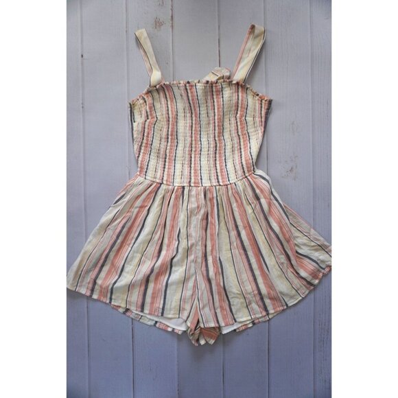 Hollister Juniors Striped Romper - Size L - Picture 1 of 6